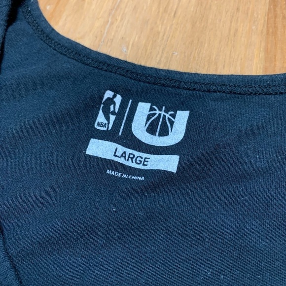 NBA Portland Trail Blazers Black Gray Logo Tank Top Size Large Cotton Blend - Picture 3 of 4